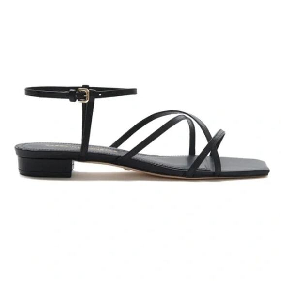 NIB Caroline Constas Women's Black Morgan Sandal Size 38 or US size 8 - Picture 1 of 9